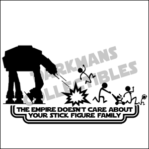 The Empire Doesn’t Care AT-AT Vinyl Sticker Decal